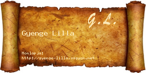 Gyenge Lilla névjegykártya